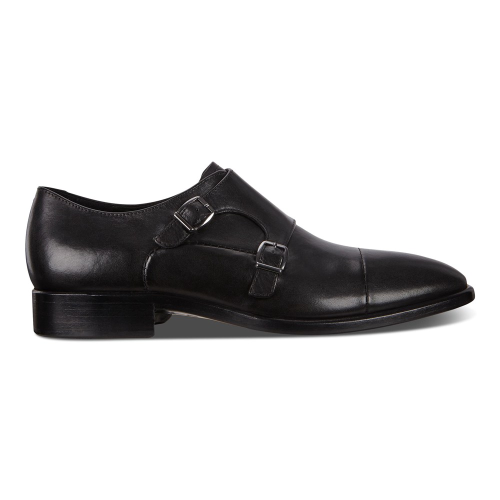 Mens Dress Shoes - ECCO Vitrus Mondial Double Monk Strap - Black - 8063FJACV